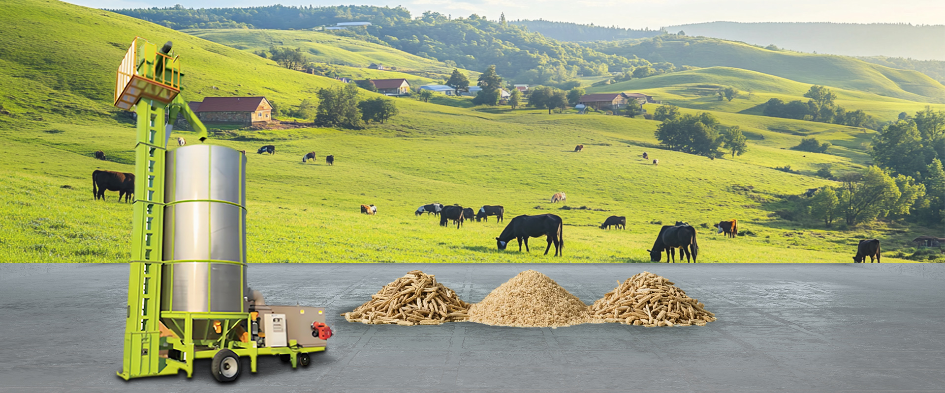 Steel structure farm building for grain storage and food processing equipment projects
