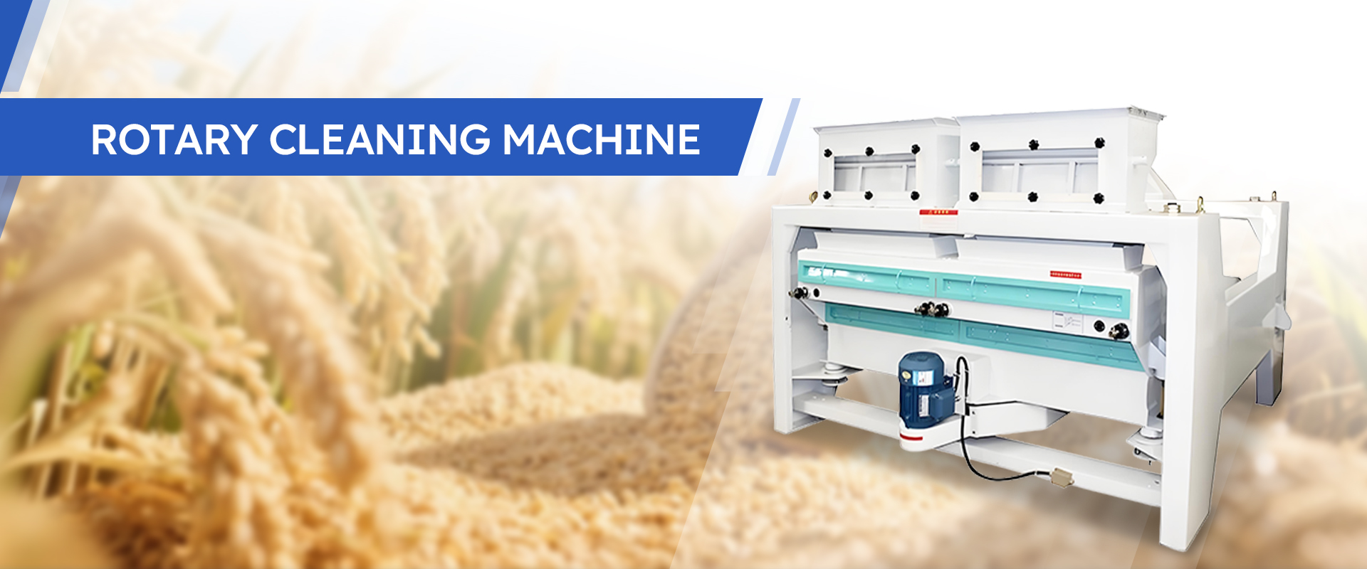 Rotary cleaning machine for rice mill equipment, airtight sieve with suction system